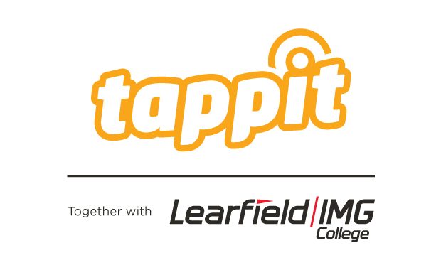Learfield and Tappit logo lockup